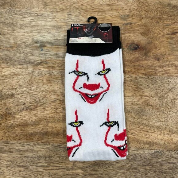 5/$20 NEW Adult IT Multi Face Pennywise Novelty Socks - Picture 1 of 3